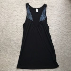 Black tank top with sequence
